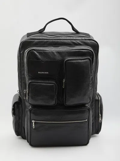 Balenciaga Versatile Urban Backpack Featuring Multiple Options In Black