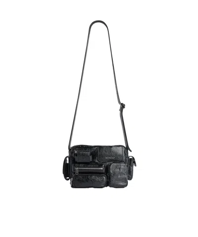 Balenciaga Superbusy Camera Bag In Black