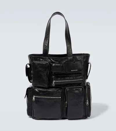 Balenciaga Superbusy Distressed Leather Tote Bag