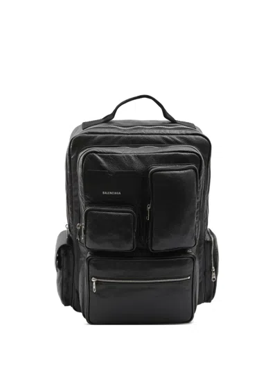 BALENCIAGA SUPERBUSY LEATHER BACKPACK
