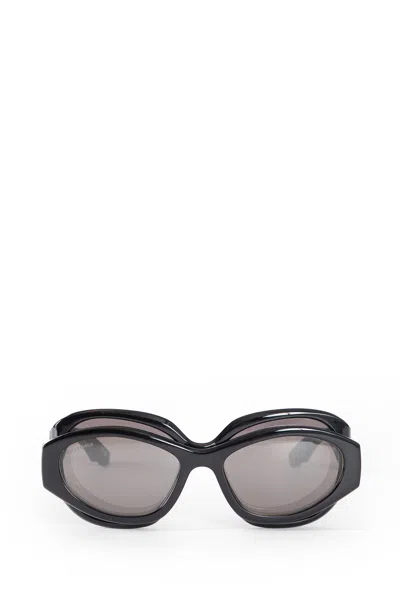 Balenciaga Superbusy Round Sunglasses In Black