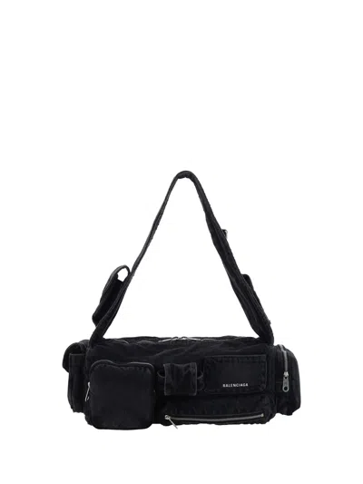 Balenciaga Superbusy Sling Shoulder Bag In Black