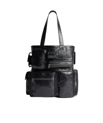 Balenciaga Superbusy Todd Handbag In Black