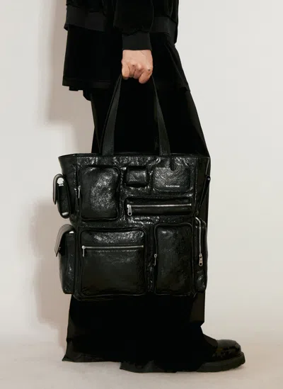 Balenciaga Superbusy Tote Bag In Black