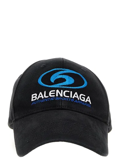 Balenciaga Surfer Cap In Washed Black