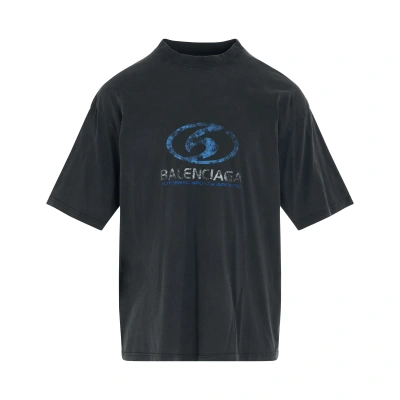 Balenciaga T-shirts In Faded Black/blue