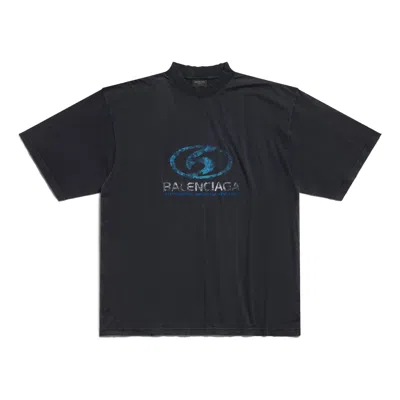 Balenciaga Surfer T-shirt Medium Fit 'black Blue'