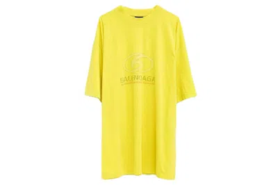 Pre-owned Balenciaga Surfer T-shirt Medium Fit Yellow