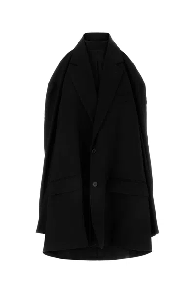 Balenciaga Suspended Tailored Mini Dress In Black
