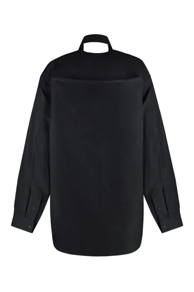 Balenciaga Suspended Shirtdress In Black