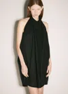 Balenciaga Suspended Cotton Poplin Dress In Black