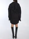 Balenciaga Suspended Shirt Dress In Black