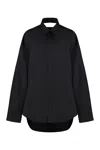 Balenciaga Suspended Cotton Poplin Dress In Black