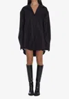 Balenciaga Suspended Shirt Dress In Black