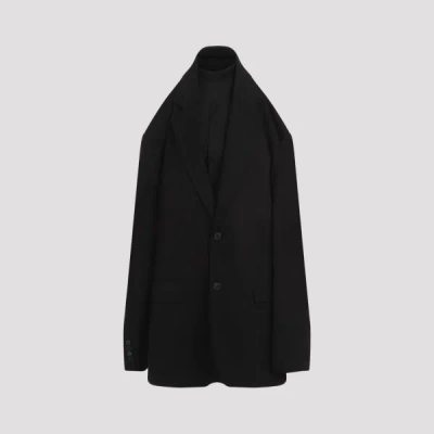 Balenciaga Suspended Tailored Dress In Black