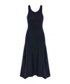 Balenciaga Women Slate Stretch Cotton Dress In Black