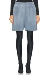 Balenciaga Sweat Short In Faded Blue  White  & Red