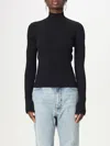 Balenciaga Lace-up Fitted Turtleneck Knitwear Black In Animal Print