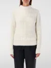 Balenciaga Fuzzy Logo Sweater In Weiss