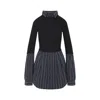 Balenciaga Layered Sweater Featuring Collared Neck In Black