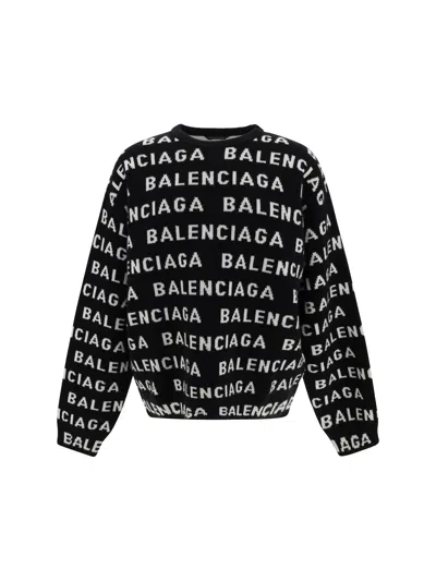 Balenciaga Sweater In Black/white