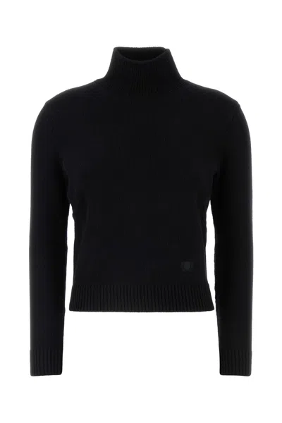 BALENCIAGA BALENCIAGA BLACK WOOL BLEND SWEATER