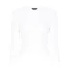 Balenciaga Bb-pattern Open-knit Jumper In White