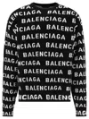 Balenciaga Logo All Over Print Pullover Sweater In Black