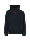Balenciaga Black Hoodie With Logo Lettering On Front And Rear In Cotton Man