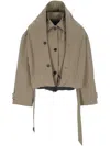 Balenciaga Deconstructed Cotton Twill Trench Coat In Gray