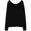 Balenciaga Fine-knit Sweater In Black