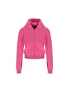 Balenciaga Women's Bb Motel Zip-up Hoodie Fitted In Dark Pink In Dark Pink