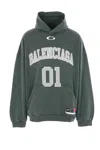 Balenciaga Hoodie Featuring Basketball Theme And Kangaroo Pocket In Green