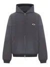 Balenciaga Men Grey Sweatshirt With Fixed Hood And Logo Detail On The Front In Cotton Man In Multi