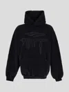 Balenciaga 3b Liquified Black Faded Sweatshirt In Multicolor