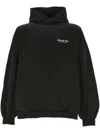 Balenciaga Political Logo Cotton Sweatshirt Hoodie In Black