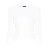 Balenciaga Bb-pattern Open-knit Jumper In White