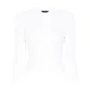 Balenciaga Bb-pattern Open-knit Jumper In White