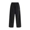 Balenciaga Relaxed Fit Black Wide-leg Trousers In Black
