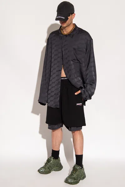 Balenciaga Sweatpants With Logo In Black