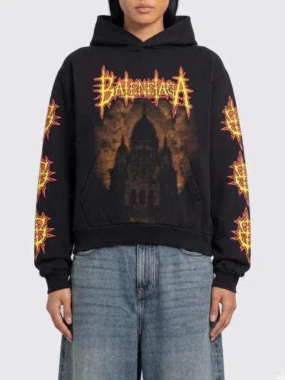 Balenciaga Sweatshirt Woman  In Black