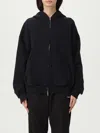 Balenciaga Washed Black Flipped Uni Regular Fit Zip Hoodie In Black