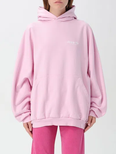 Balenciaga Beverly Hills Embroidered Hoodie In Pink
