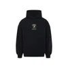 Balenciaga Black Hoodie With Fixed Hood And Logo Print On The Front In Cotton Man In Black