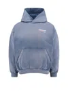 Balenciaga Political Campaign Hooded Sweatshirt In Blue