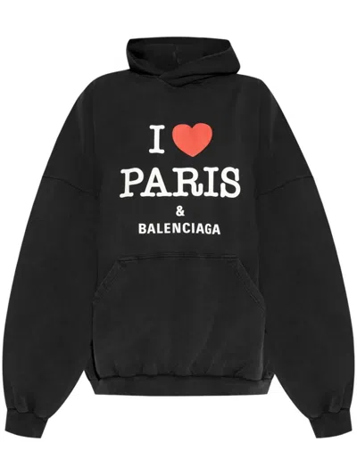 Balenciaga Sweatshirt I Love Paris &  Black