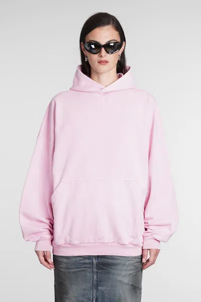 Balenciaga Sweatshirt In Rose-pink Cotton