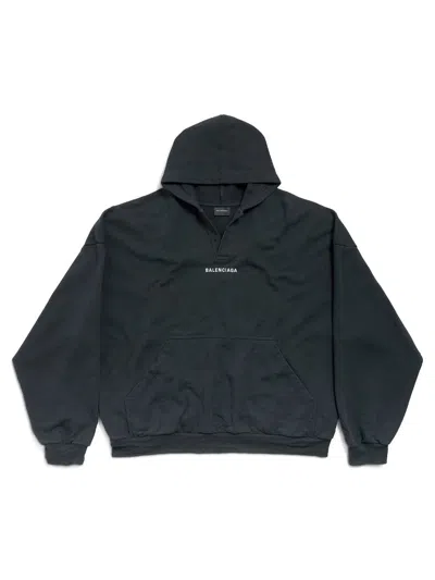Balenciaga Sweatshirt With Logo In Blue