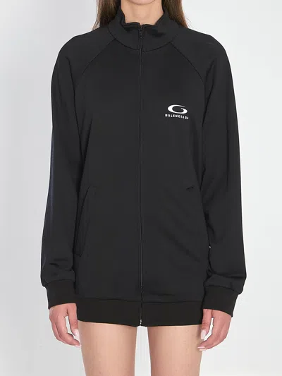 Balenciaga Sweatshirt With Logo In Blue