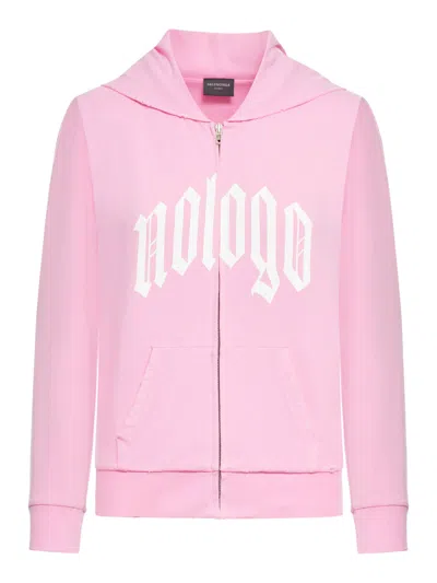 Balenciaga Sweatshirt With Zip No Logo In Pink